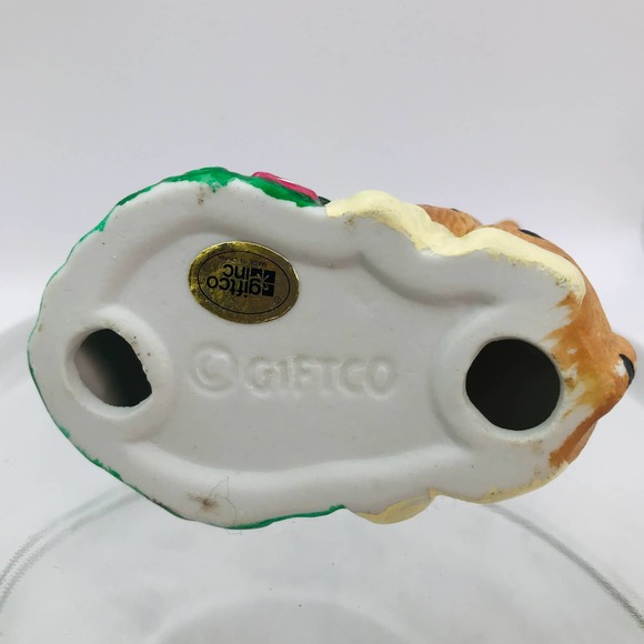 Charming Vintage Giftco  Cheetah  and climbing Cub Candleholder  Hand painted - Picture 9 of 11